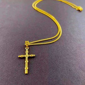 Fashion Gold Color Necklace Religious Faith Cross Pendant Necklace Women…